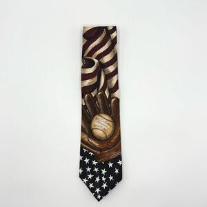Tango by Max Raab Americana Baseball Neck Tie 49” Silk